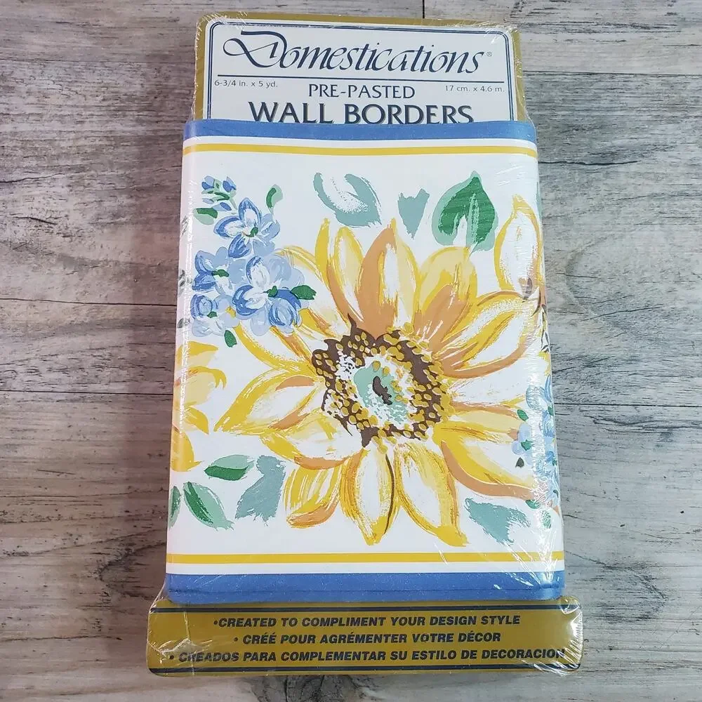 Sunflower Dream Wall Paper Border 5 Yards (1 Qty) By Domestications Pre-Pasted
